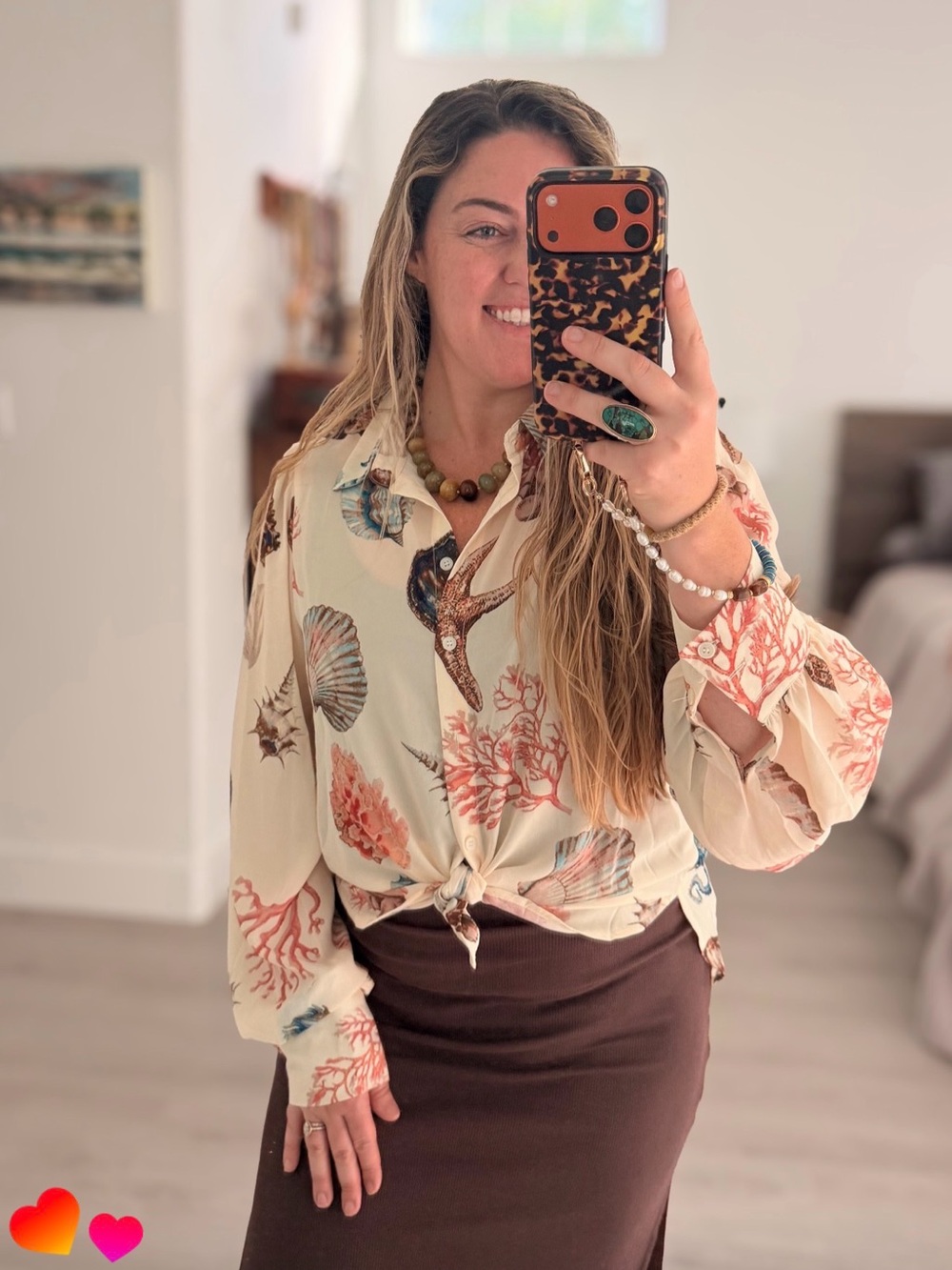 Vici shell button up shirt